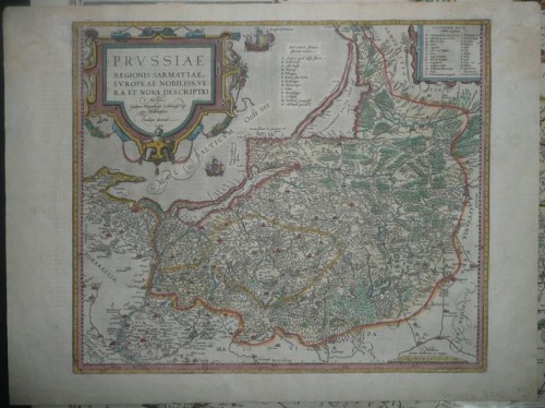 Prusy Wschodnie, Ortelius, 1584 r.